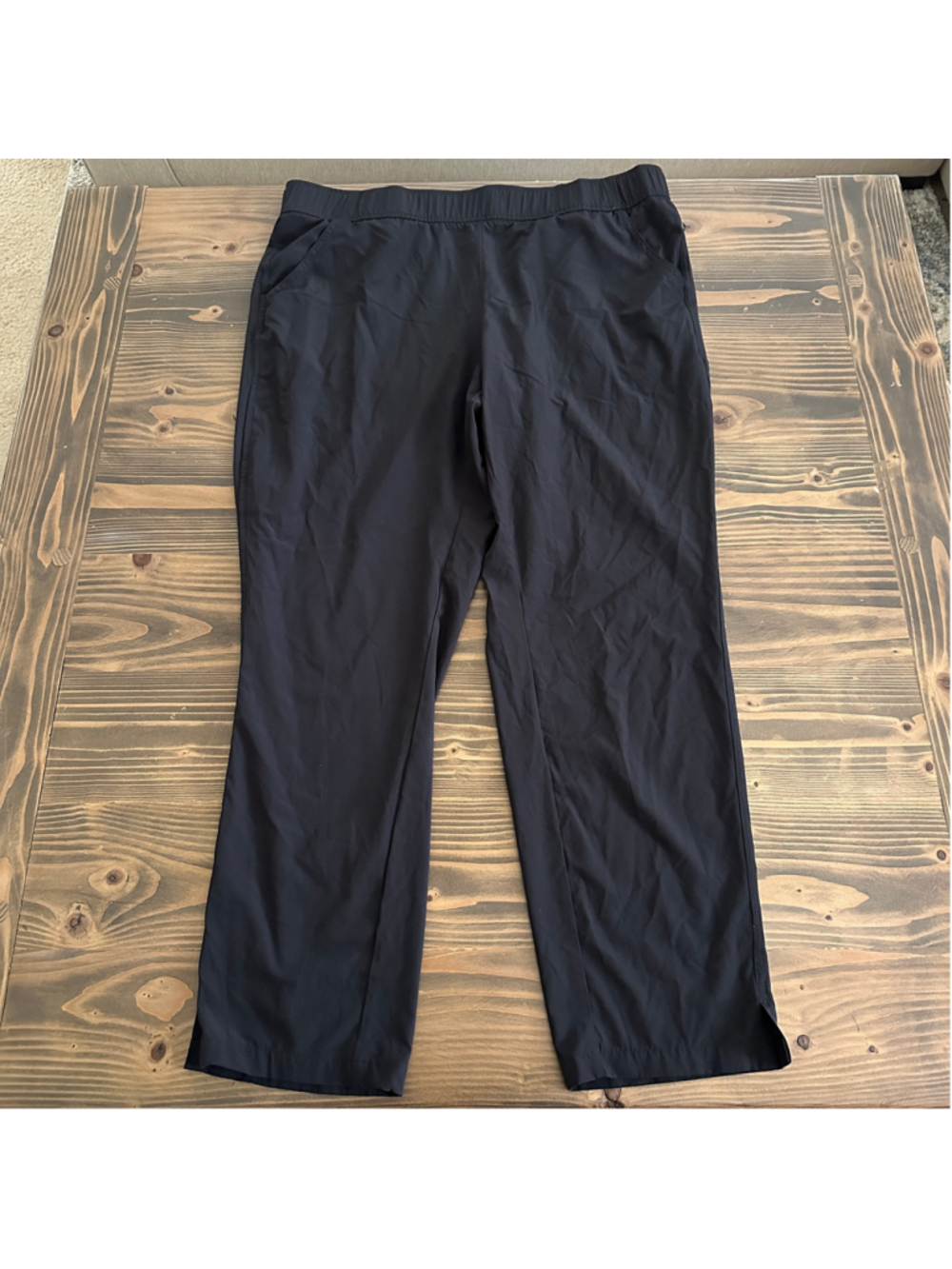Eddie Bauer Women's Athletic Pants L Black Stretch Lightweight Activewear